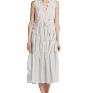 James Perse White Sleeveless Midi Dress
